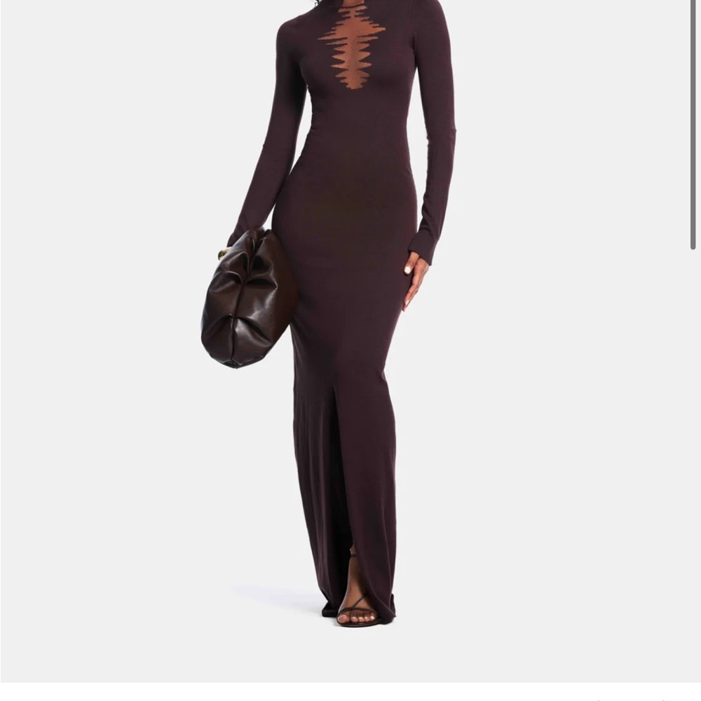 Hanifa | Eggplant | Raven Knit Dress